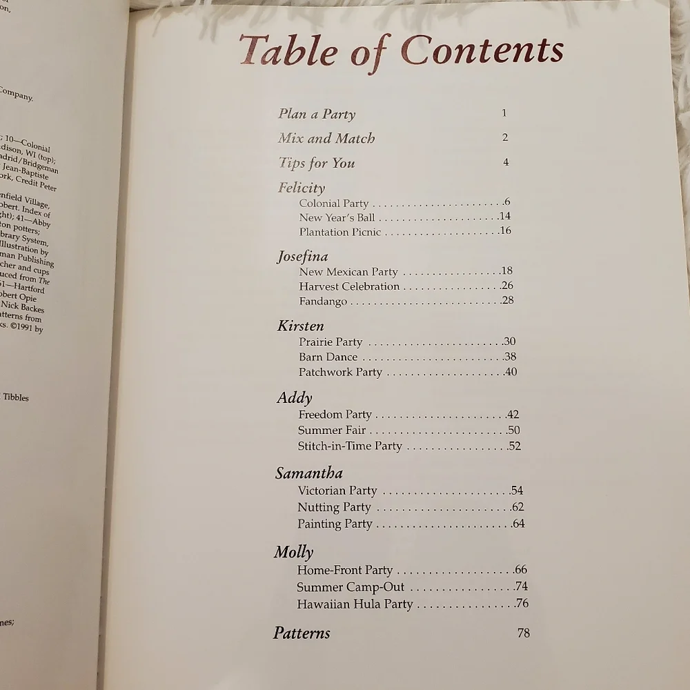 The American Girls Party Book